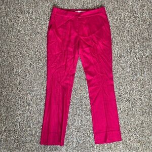 Diane Von Furstenberg DVF Carissa Pink Cropped Career Pants Size 4